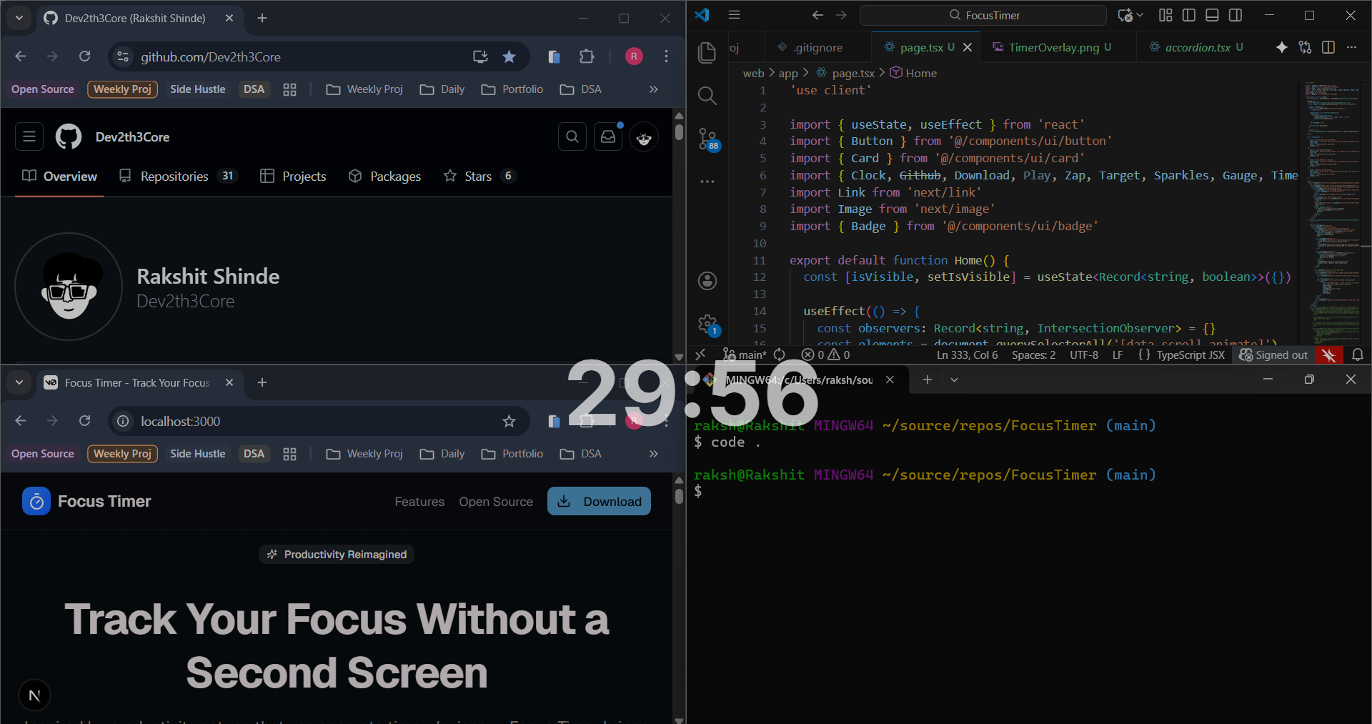 Always-on-top timer overlay demo